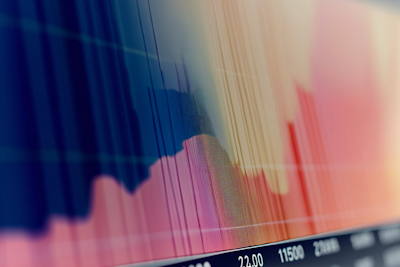 Investment portfolio growth chart showing positive returns